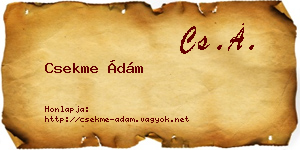 Csekme Ádám névjegykártya