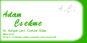adam csekme business card